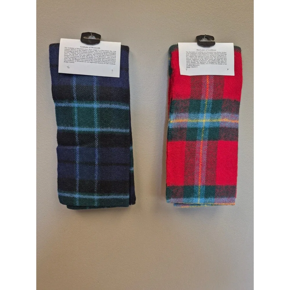 Scottish Tartan Wool Scarf‎ Set Lochcarron Made Scotland NWT